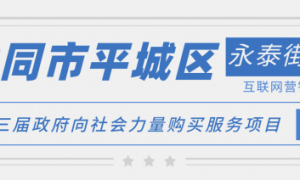 大同市平城区第三届政府向社会力量购买服务项目 ——互联网营销师